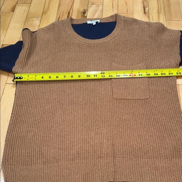 Madewell Brown and Navy Crew Neck Sweater - Picture 7 of 7